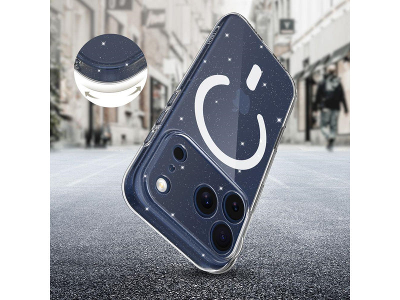 Tech-Protect  FlexAir MagSafe Case for iPhone 17 Pro - Clear Glitter