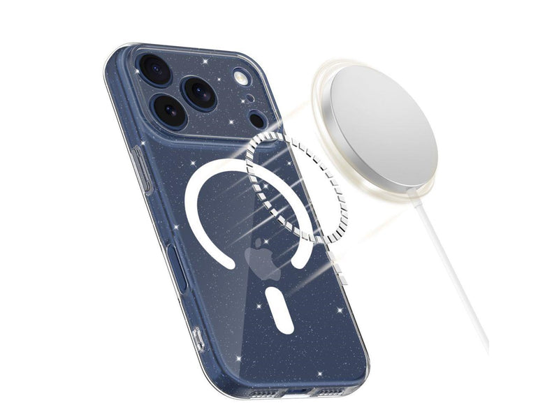 Tech-Protect  FlexAir MagSafe Case for iPhone 17 Pro Max - Clear Glitter