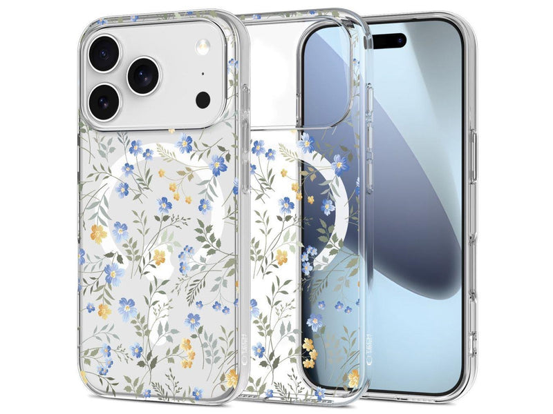 Tech-Protect FlexAir MagSafe Case for iPhone 17 Pro Max - Daisies with Leaves