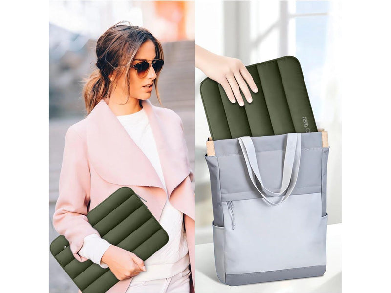 Tech-Protect Fluffy Laptop Bag 13-14 - Green