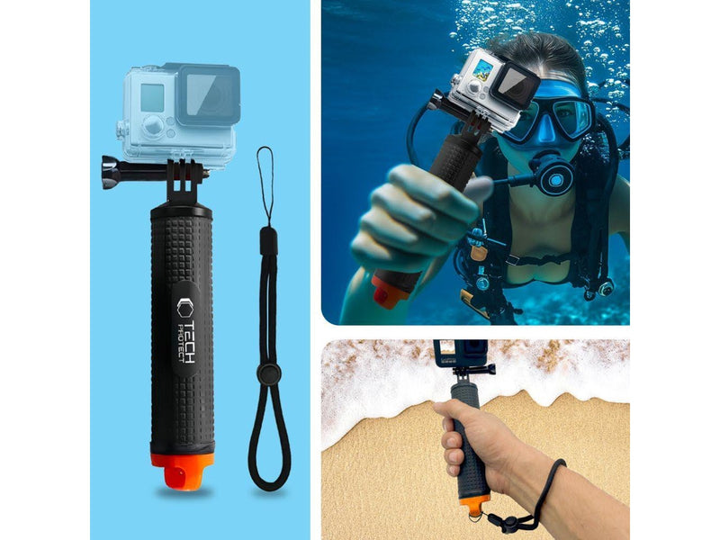 Tech-Protect GA100 Hand Grip Buoyancy Grip for GoPro / DJI - Black
