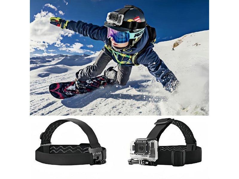 Tech-Protect GA100 Head Mount Headband for GoPro / DJI - Black