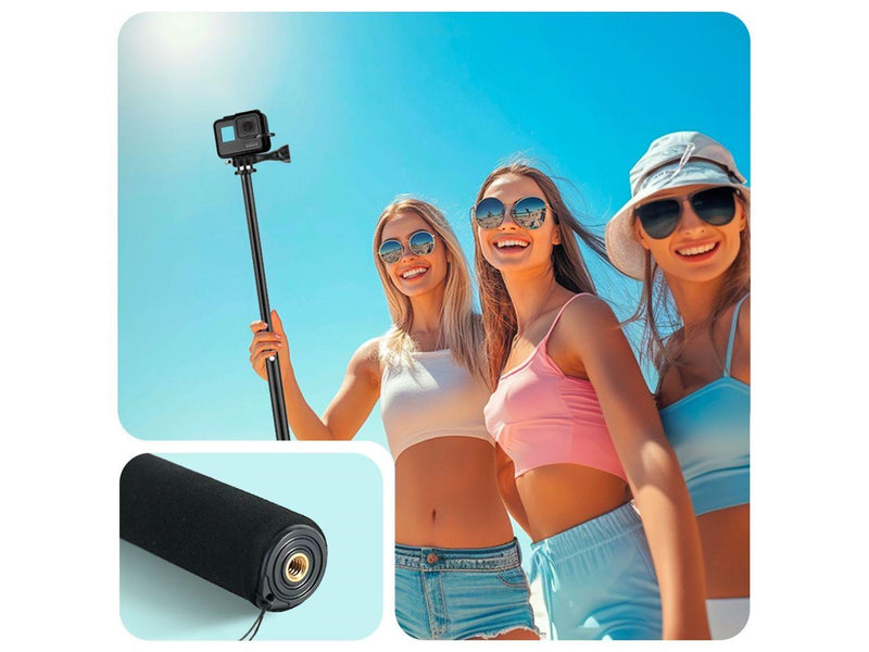 Tech-Protect GA100 Monopad & Selfie Stick for GoPro / DJI - Black
