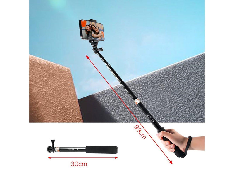 Tech-Protect GA100 Monopad & Selfie Stick for GoPro / DJI - Black