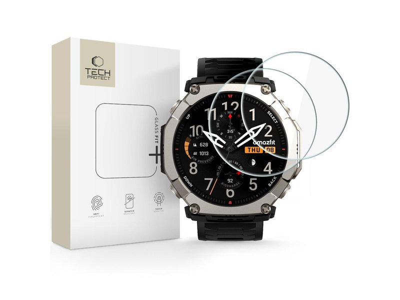 Tech-Protect  Glass Fit+ 2-Pack Tempered Glass for Amazfit T-Rex Ultra 2