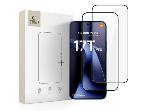 Tech-Protect Glass Fit+ 2-Pack Tempered Glass for Xiaomi 17T Pro - Black