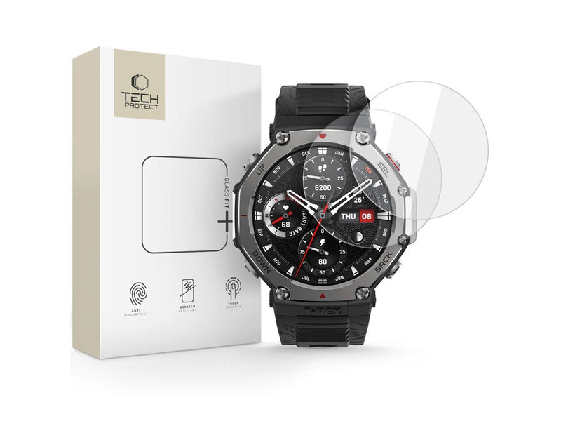 Tech-Protect Glass Fit+ 2-pack Amazfit T-Rex 3 Pro 48mm Tempered Glass - Clear