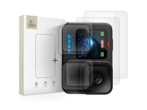 Tech-Protect Glass Fit+ 2-pack Tempered Glass for GoPro Hero 9 / 10 / 11 / 12 - Clear