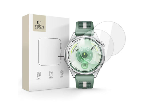 Tech-Protect Glass Fit+ 2-pack Tempered Glass for Huawei Watch GT 6 46mm - Clear