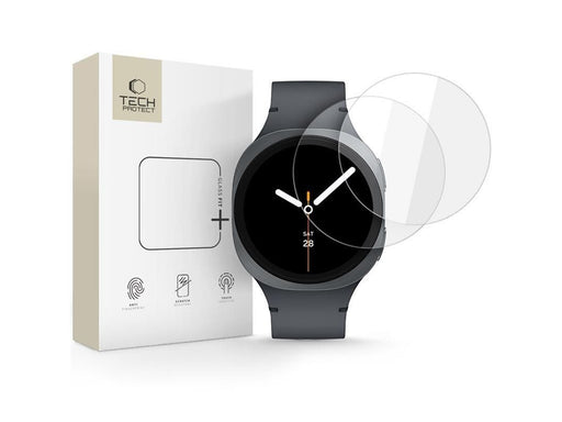 Tech-Protect Glass Fit+ 2-pack Tempered Glass for Samsung Galaxy Watch 8 44mm - Clear