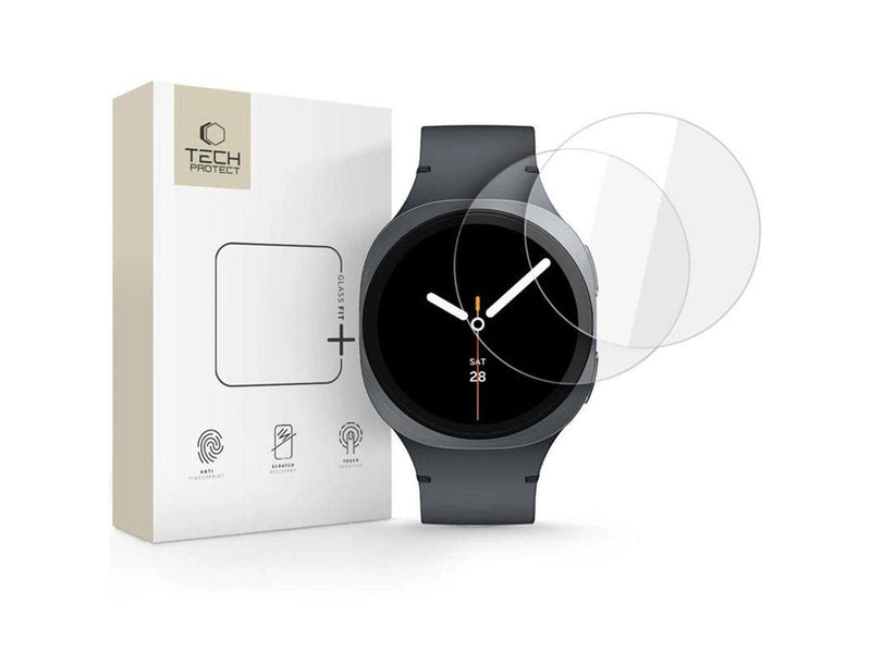 Tech-Protect Glass Fit+ 2-pack Tempered Glass for Samsung Galaxy Watch 8 44mm - Clear