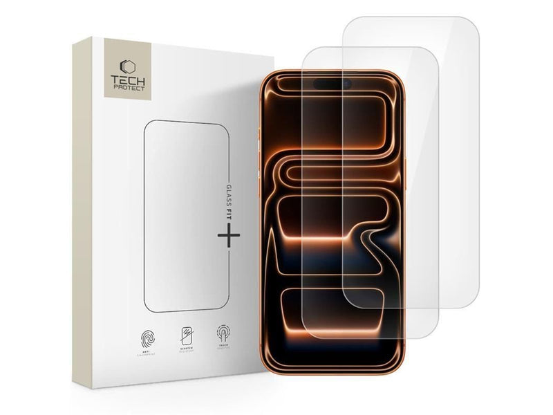 Tech-Protect  Glass Fit+ 2-pack Tempered Glass for iPhone 16 Pro / 17 / 17 Pro - Clear
