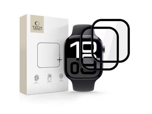 Tech-Protect Glass Flex+ 2-pack Hybrid Glass for Apple Watch 10 46mm - Black