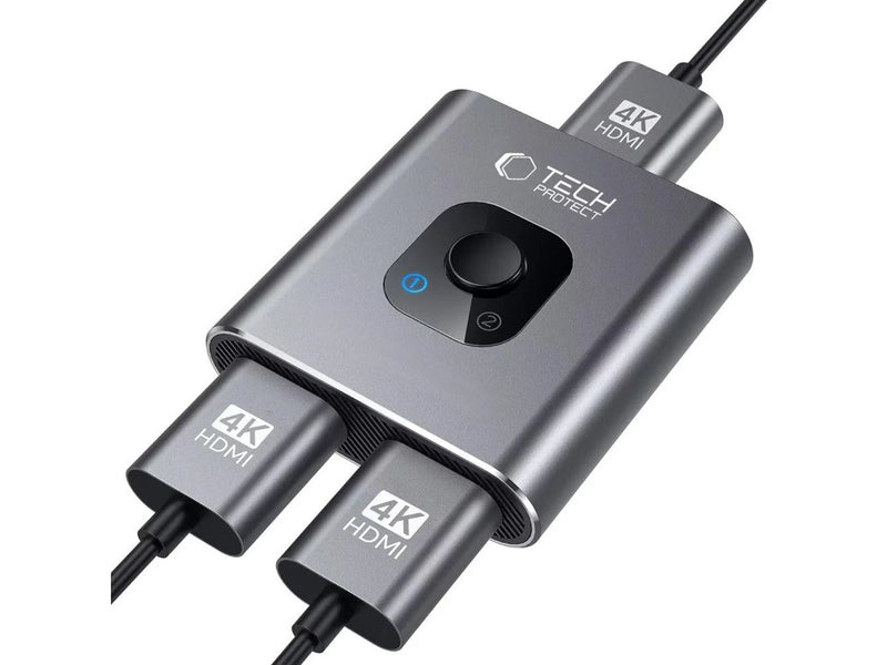 Tech-Protect HB07 HUB Adapter 2in1 HDMI 4K 60HZ - Grey USB-Hubs - 3 - Grau