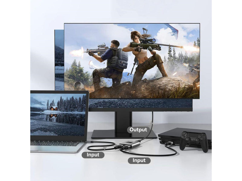 Tech-Protect HB07 HUB Adapter 2in1 HDMI 4K 60HZ - Grey USB-Hubs - 3 - Grau
