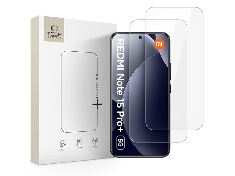 Tech-Protect Hydro flex+ 2-Pack Hydrogel Film for Xiaomi Redmi Note 15 Pro+ 5G