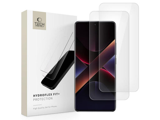 Tech-Protect Hydroflex Fit+2-Pack Hydrogel Film for Xiaomi Redmi Note 14 Pro 5G / 14 Pro+ 5G / Poco X7 5G - Transparent