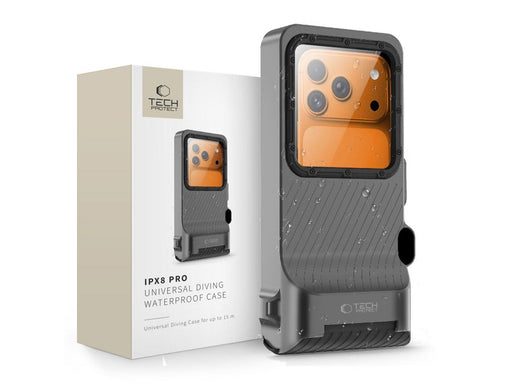 Tech-Protect  IPX8 Pro Waterproof Phone Case - Grey/Black