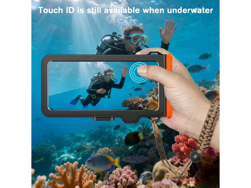 Tech-Protect IPX8 Pro Waterproof Phone Case - Orange and Black