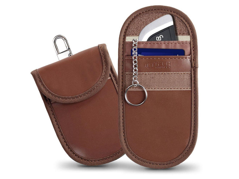 Tech-Protect KLR100 RFID Locking Car Key Case - Brown