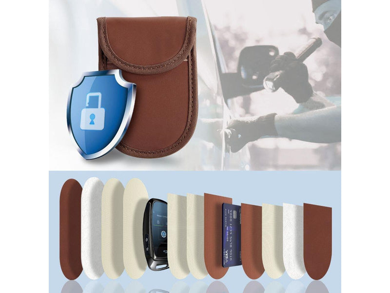 Tech-Protect KLR100 RFID Locking Car Key Case - Brown