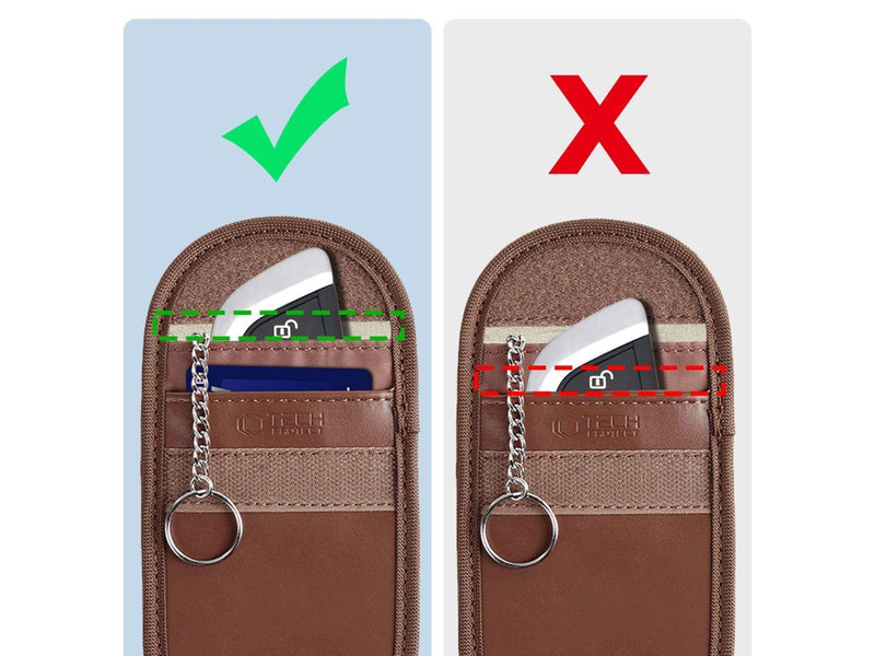 Tech-Protect KLR100 RFID Locking Car Key Case - Brown