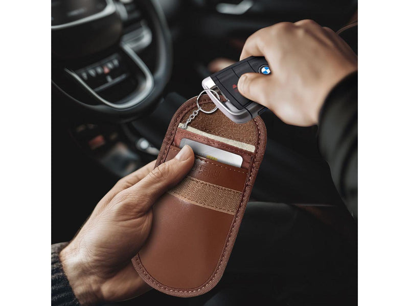 Tech-Protect KLR100 RFID Locking Car Key Case - Brown