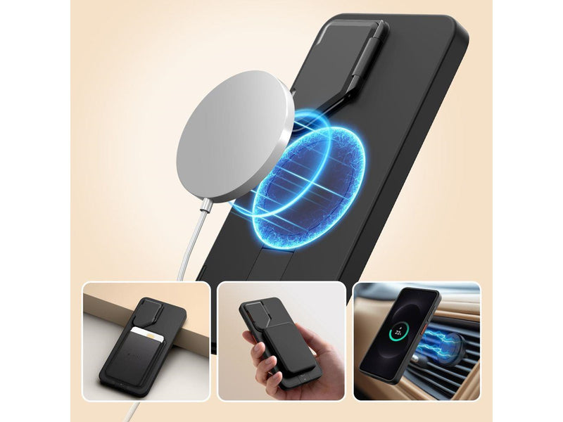 Tech-Protect Kevlar Aura MagSafe Case for Samsung Galaxy S26 - Black & Orange