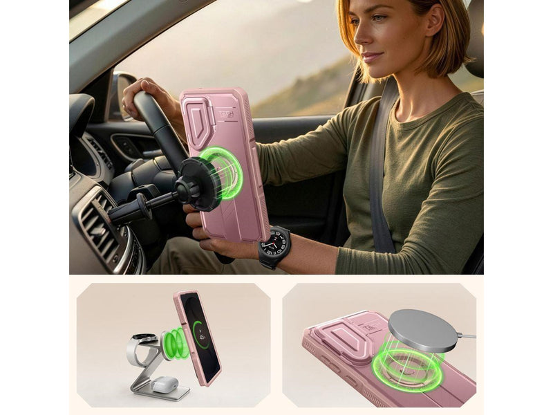 Tech-Protect Kevlar MagSafe 2-Set Case for Samsung Galaxy S26 Ultra - Pink