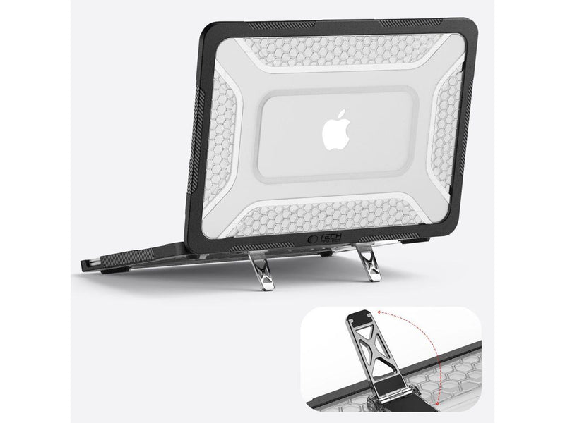 Tech-Protect Kevlar Pro Case for MacBook Neo 13" 2026 - Black and Clear