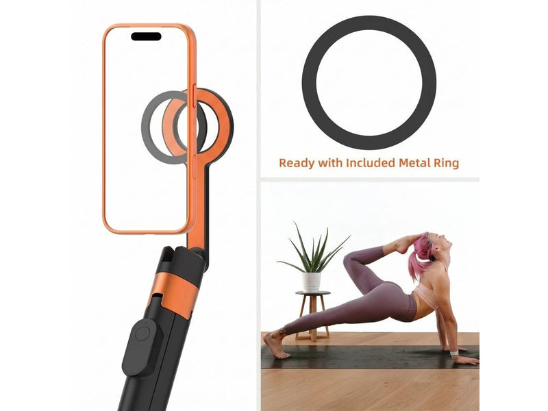 Tech-Protect L10S Bluetooth Tripod Selfie Stick - Black & Orange