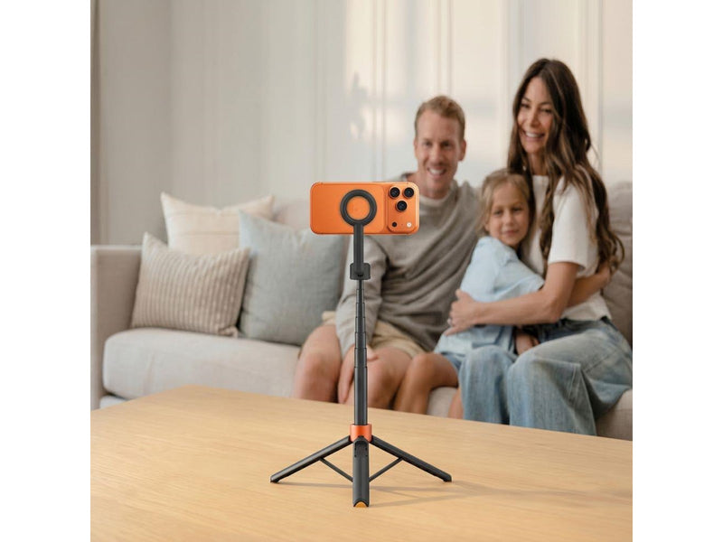 Tech-Protect L10S Bluetooth Tripod Selfie Stick - Black & Orange
