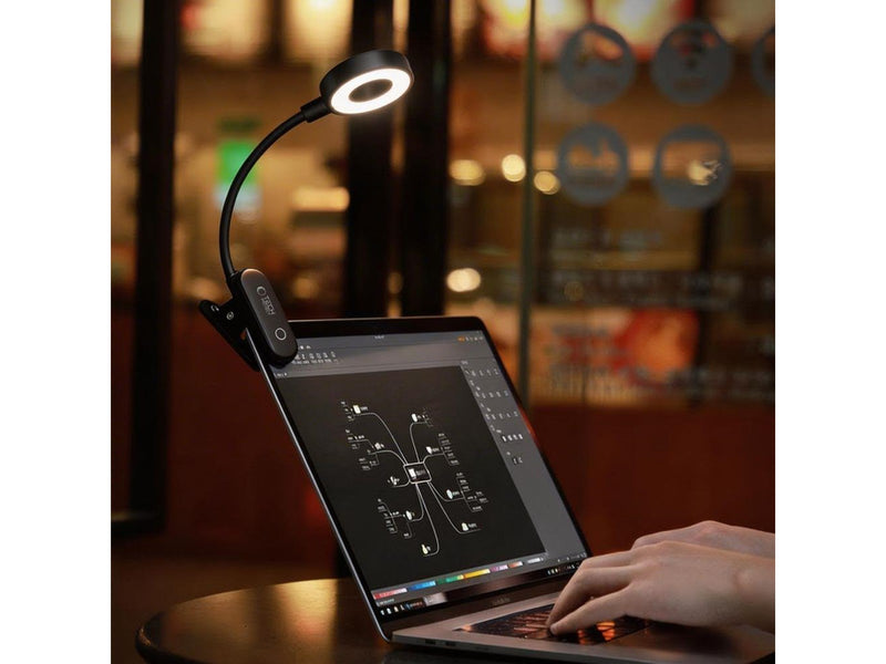 Tech-Protect  LL100 Wireless Lamp with Clip + USB-A / USB-C Cable 30 cm - Black