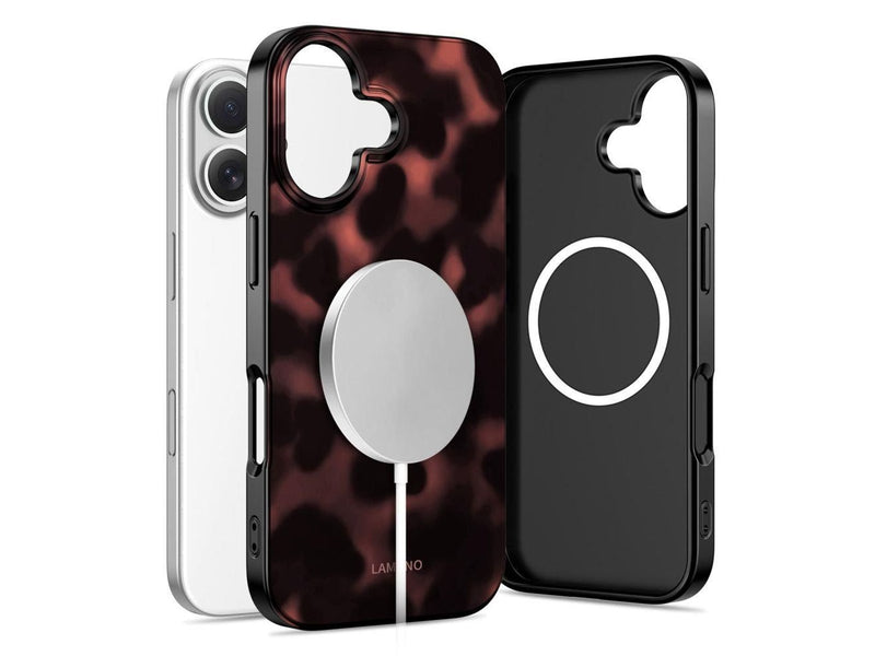 Tech-Protect  Lamano MagSafe Case for iPhone 16 - Black & Red