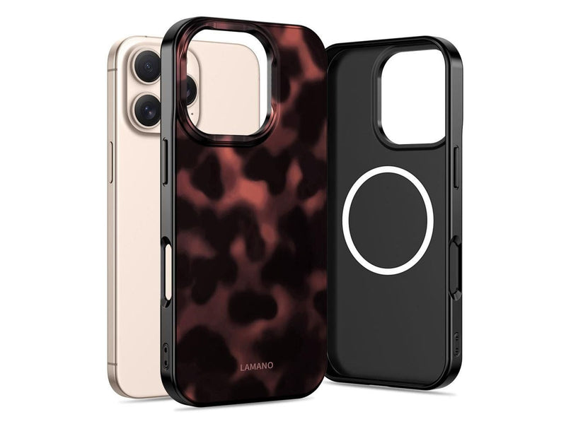 Tech-Protect Lamano MagSafe Case for iPhone 16 Pro - Black & Red