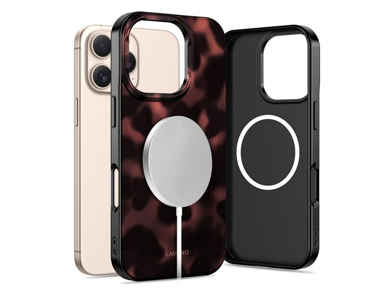Tech-Protect Lamano MagSafe Case for iPhone 16 Pro - Black & Red