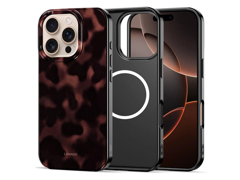 Tech-Protect Lamano MagSafe Case for iPhone 16 Pro - Black & Red