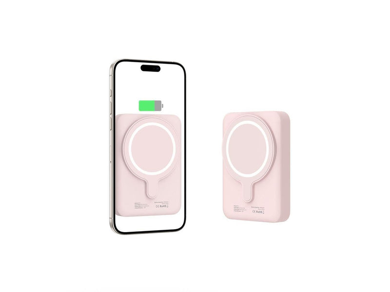 Tech-Protect LifeMag PB11 Power Bank with MagSafe 10000mAh 15W USB-C Port - Pink + USB-C Cable - 10000 mAh