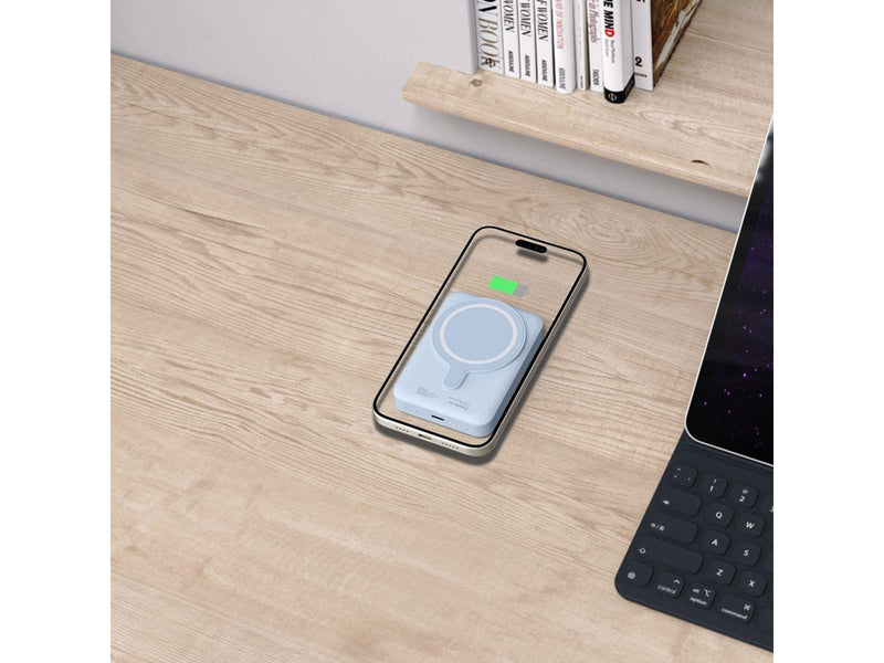 Tech-Protect LifeMag PB11 Powerbank with MagSafe 10000mAh 15W USB-C Port - Blue + USB-C Cable - 10000 mAh