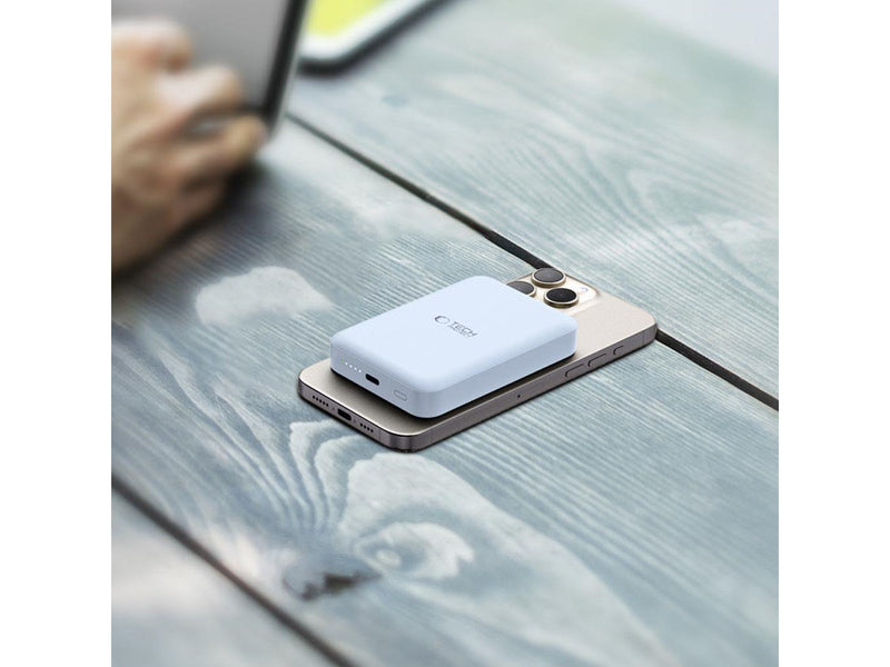 Tech-Protect LifeMag PB11 Powerbank with MagSafe 10000mAh 15W USB-C Port - Blue + USB-C Cable - 10000 mAh