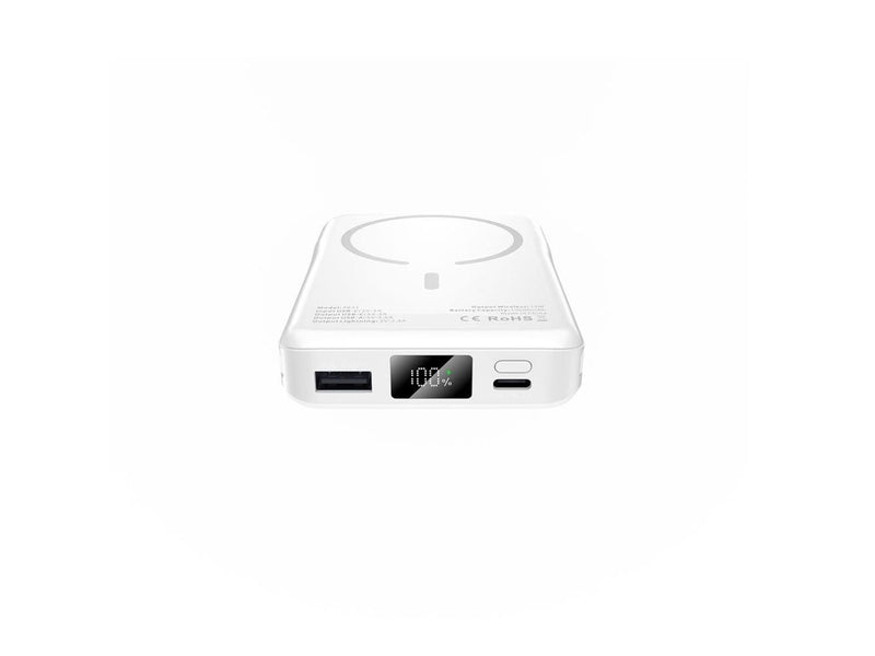 Tech-Protect LifeMag PB31 Power Bank with MagSafe 10000mAh 15W USB-C / USB-A / Built-in USB-C / Lightning Cables - White - 10000 mAh