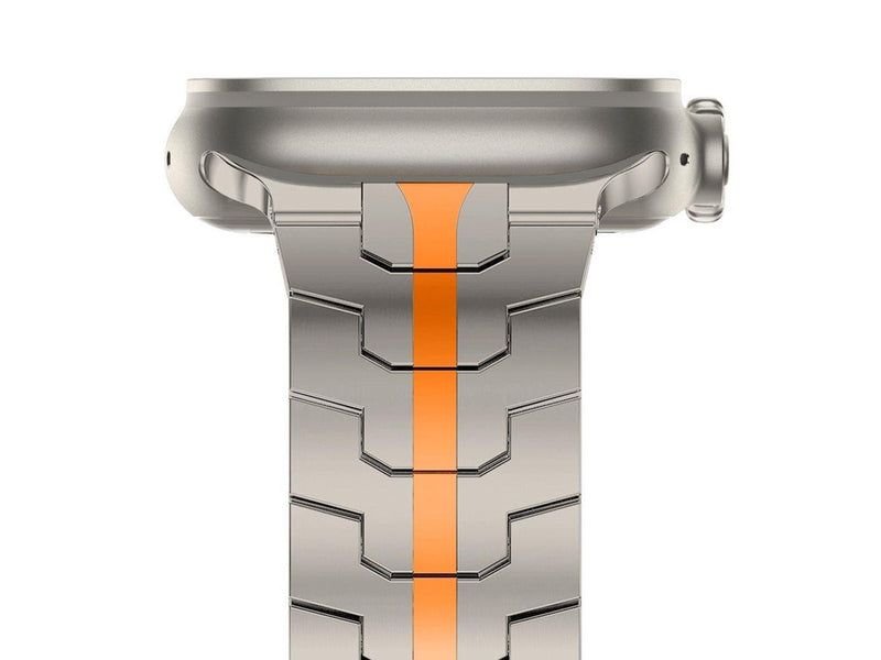 Tech-Protect Line Bracelet for Apple Watch 4 / 5 / 6 / 7 / 8 / 9 / SE / Ultra 1 / 2 (42 / 44 / 45 / 49 mm) - Titanium Orange