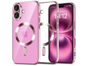 Tech-Protect MagFlex MagSafe Case for iPhone 16 - Clear / Pink