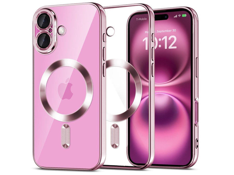 Tech-Protect MagFlex MagSafe Case for iPhone 16 - Clear / Pink