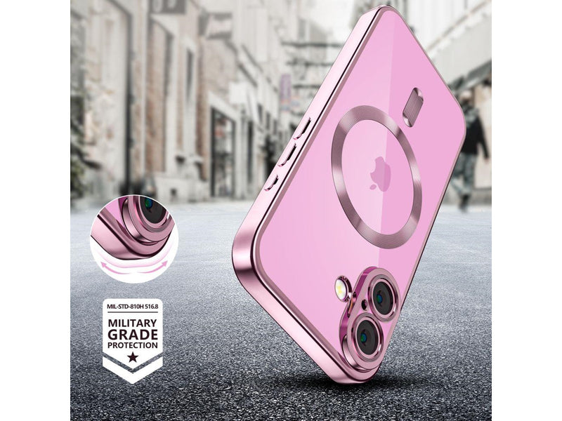 Tech-Protect MagFlex MagSafe Case for iPhone 16 - Clear / Pink