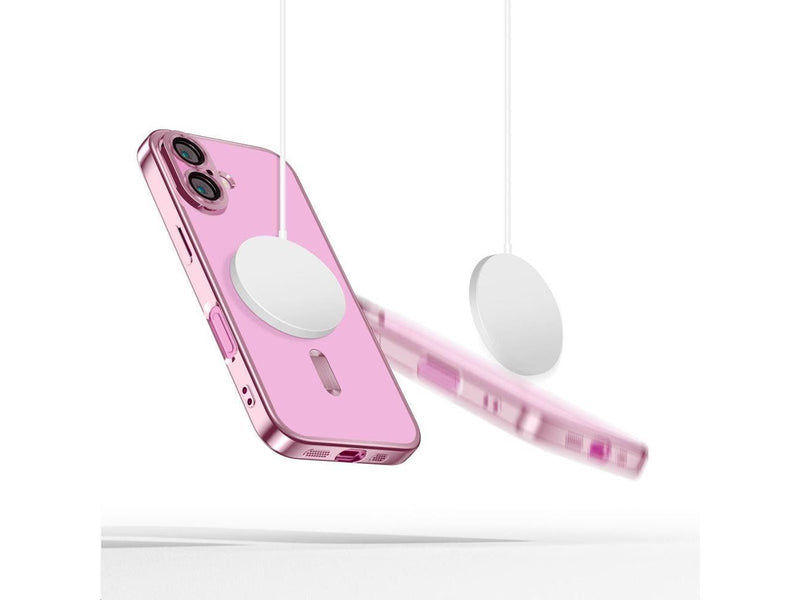 Tech-Protect MagFlex MagSafe Case for iPhone 16 - Clear / Pink