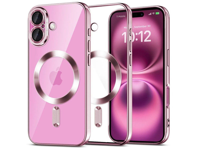 Tech-Protect MagFlex MagSafe Case for iPhone 16 - Clear / Pink