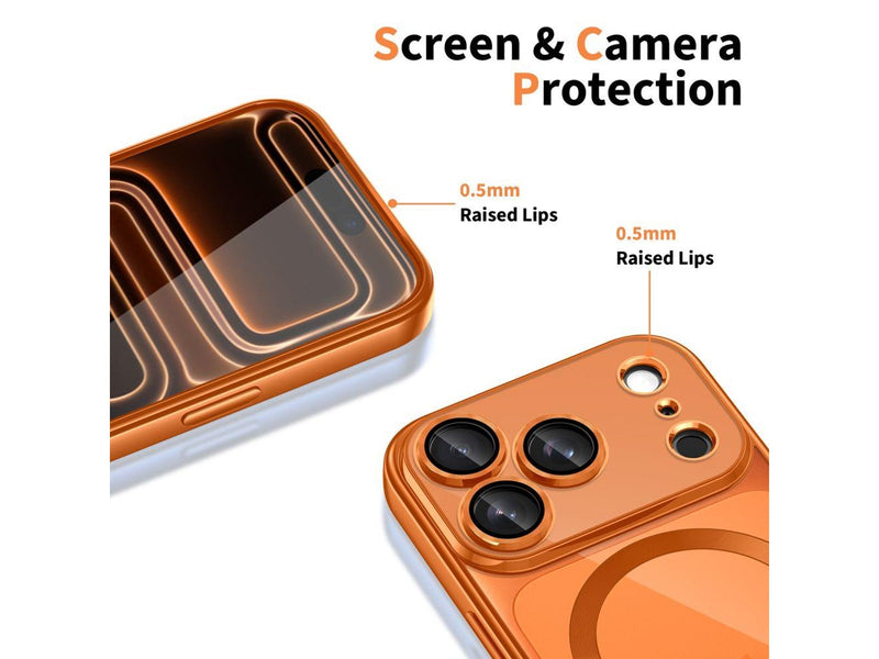 Tech-Protect MagFlex MagSafe Case for iPhone 17 Pro - Clear Orange
