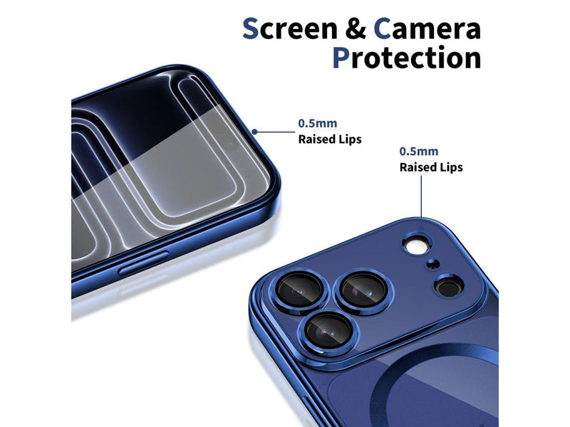 Tech-Protect MagFlex MagSafe Case for iPhone 17 Pro Max - Clear Navy Blue