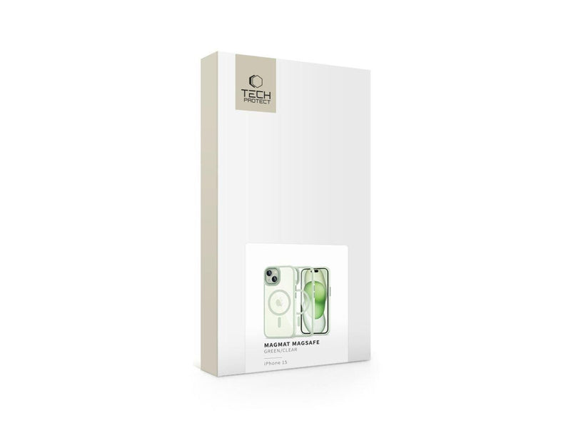 Tech-Protect  MagMat MagSafe Case for iPhone 15 - Clear Green